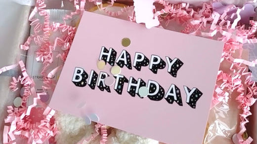 Happy Birthday letter box gifts from TreatBox UK