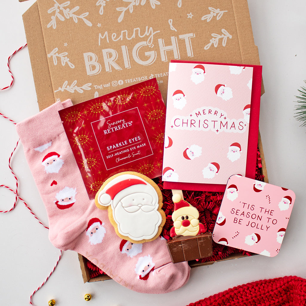 picture of a Santa themed Christmas TreatBox