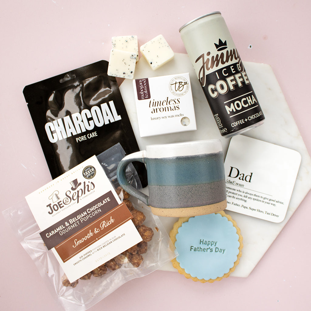 TreatBox father's day gift box filled with goodies for dad.
