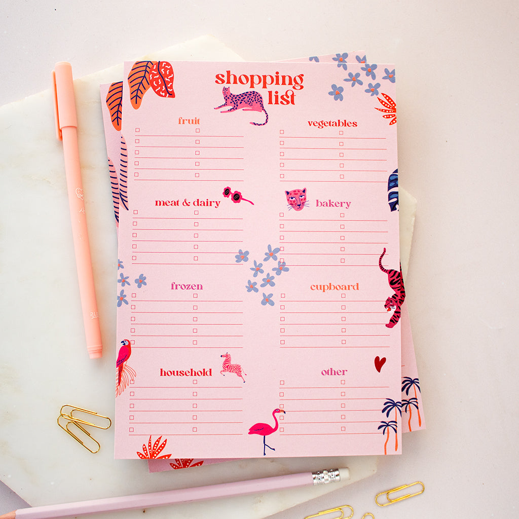 Shopping List A5 Pad