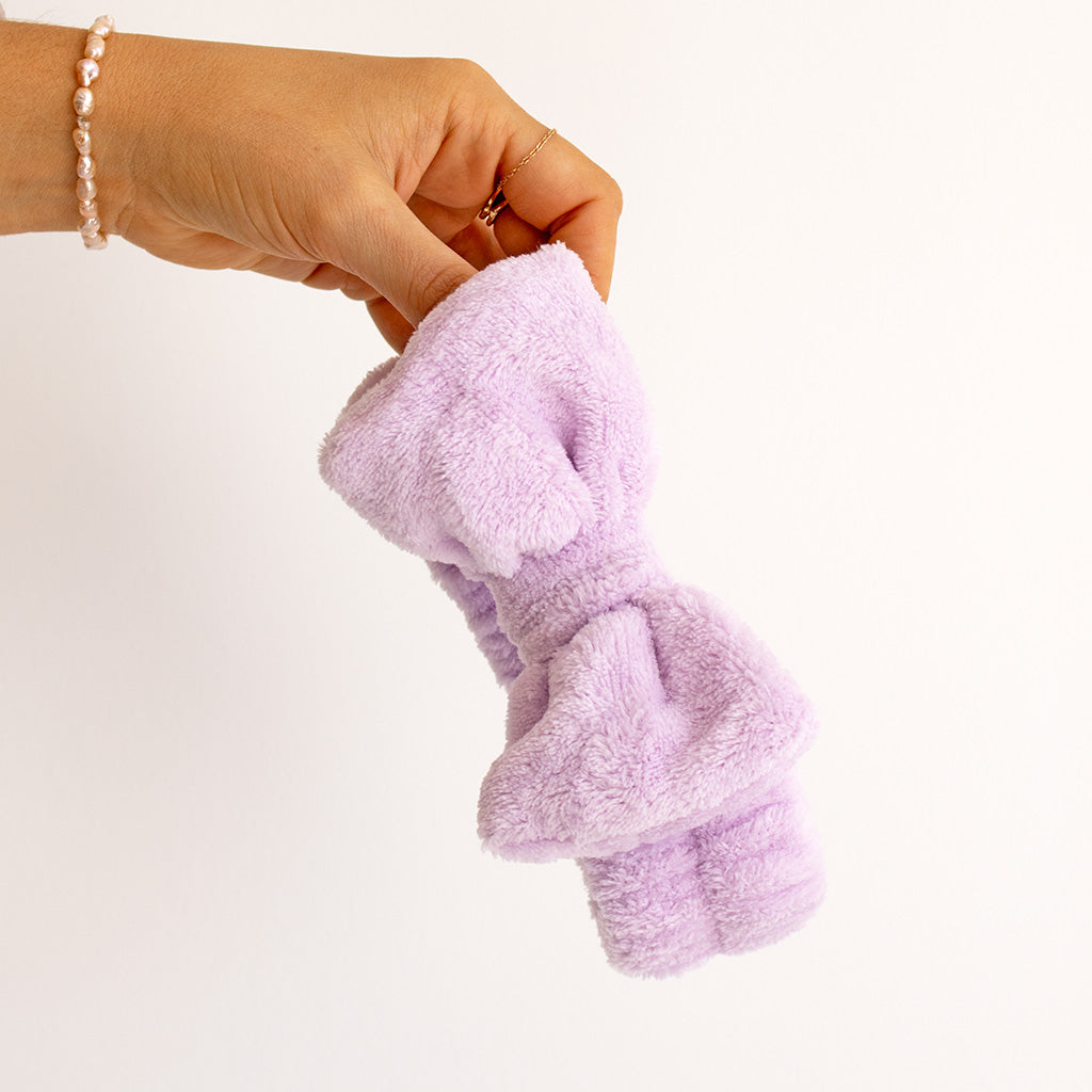 Purple Spa Bow Headband