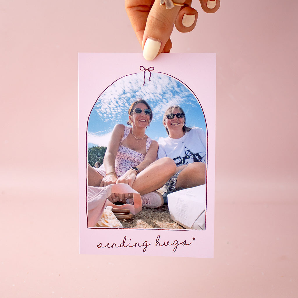Photo Sending Hugs Gift Tag