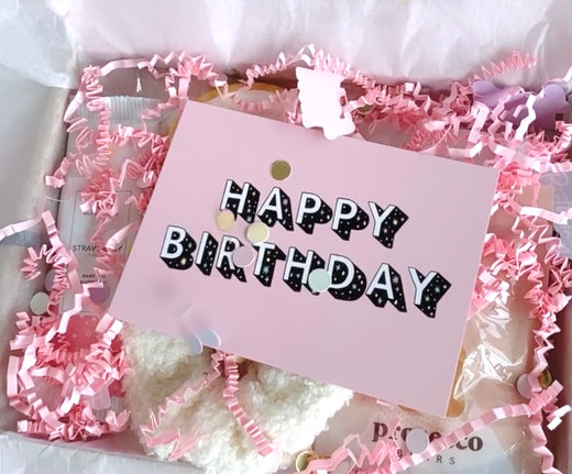 Happy Birthday letter box gifts from TreatBox UK