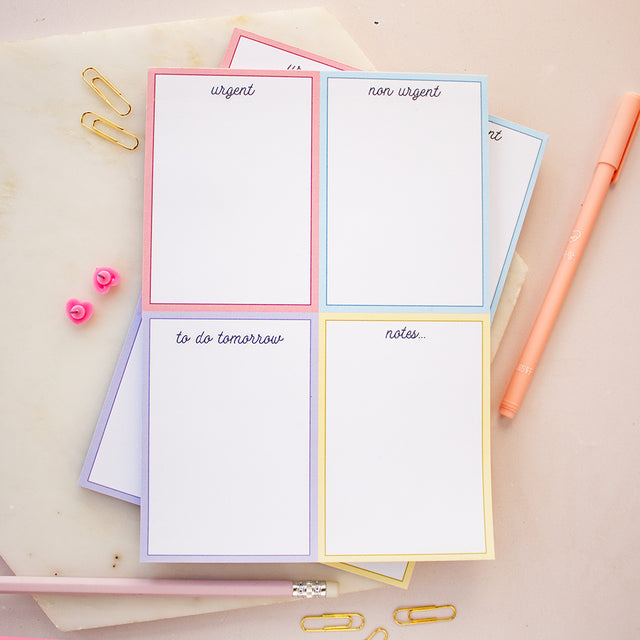 Pastel Organised A5 Desk Pad