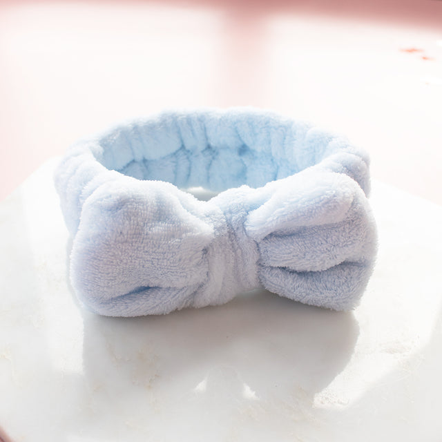 Blue Spa Bow Headband