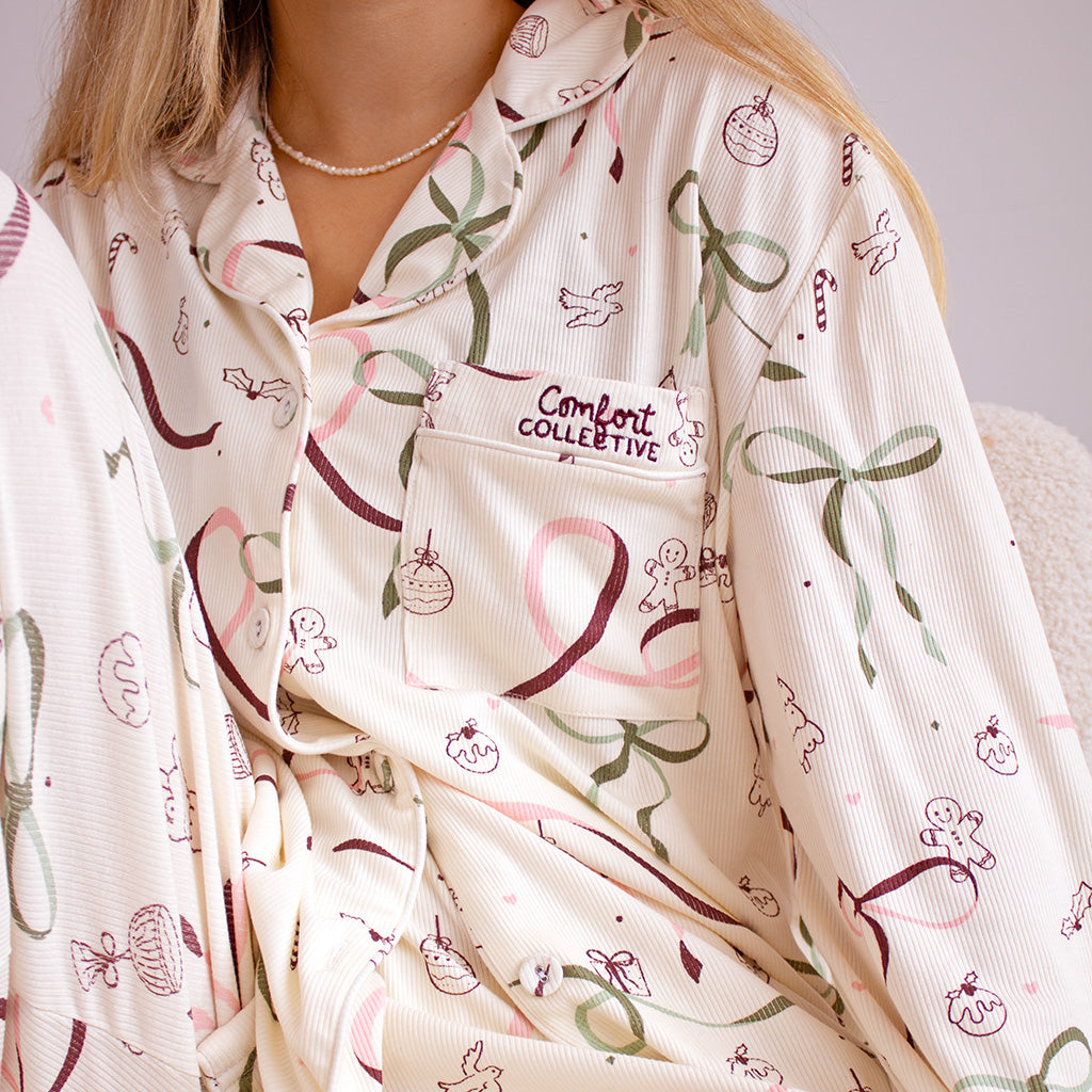 Comfort Collective Christmas Ribbon Pyjama Set – TreatBox