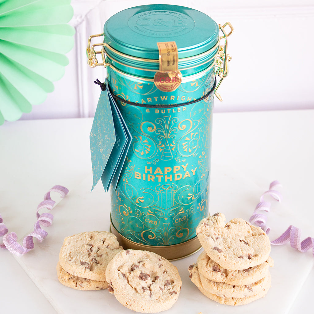 Musical Birthday Tin With Chocolate Chunk Biscuits | Add on