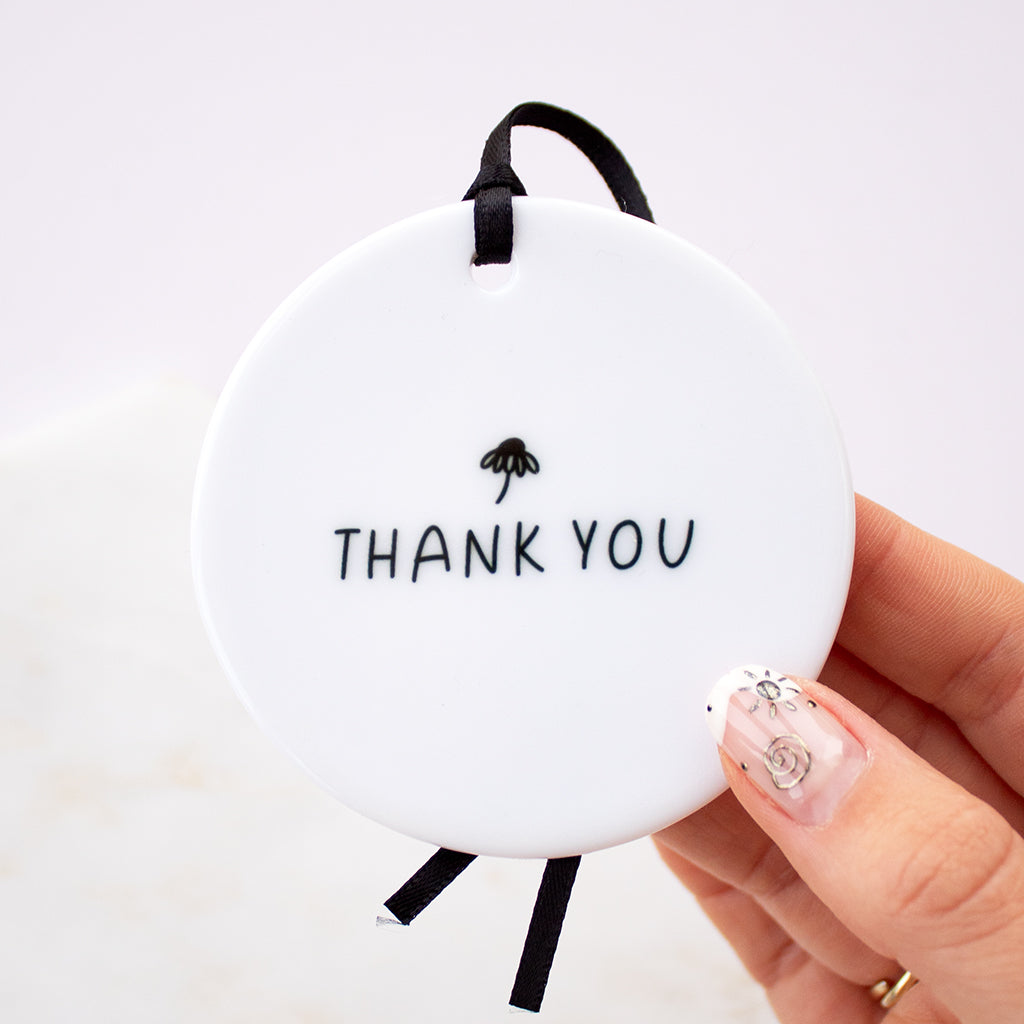 Flower "Thank You" Ceramic Keepsake