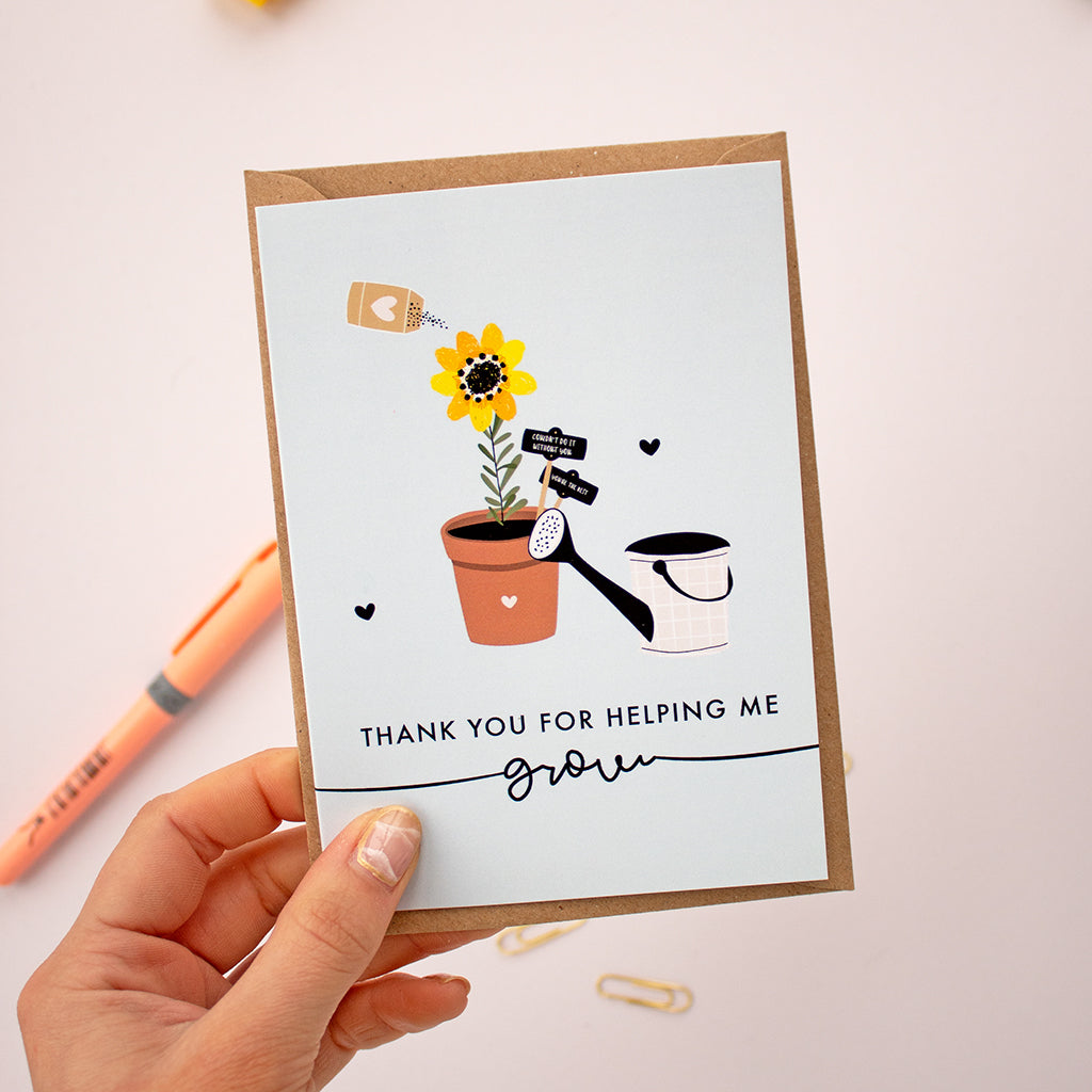 Thank You For Helping Me Grow Card - Add On