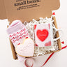 Scalloped Heart Personalised Name Mug, Biscuit, Sock Trio | Ready To Go Treatbox