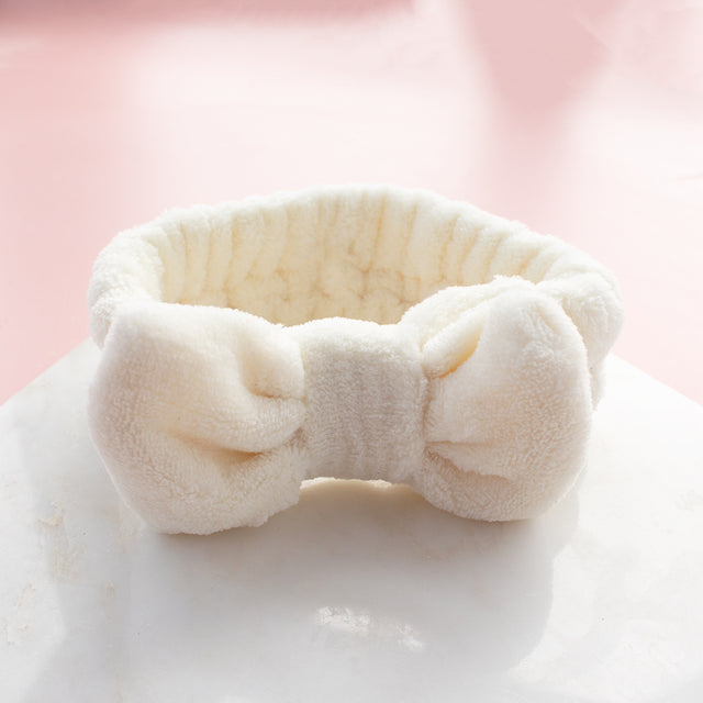 White Spa Bow Headband