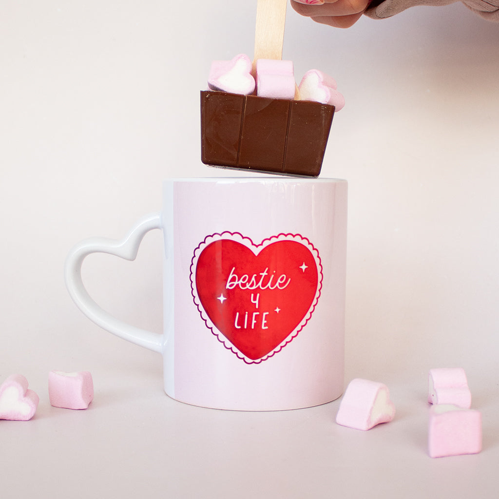 Bestie 4 Life Heart Handle Mug | Add On