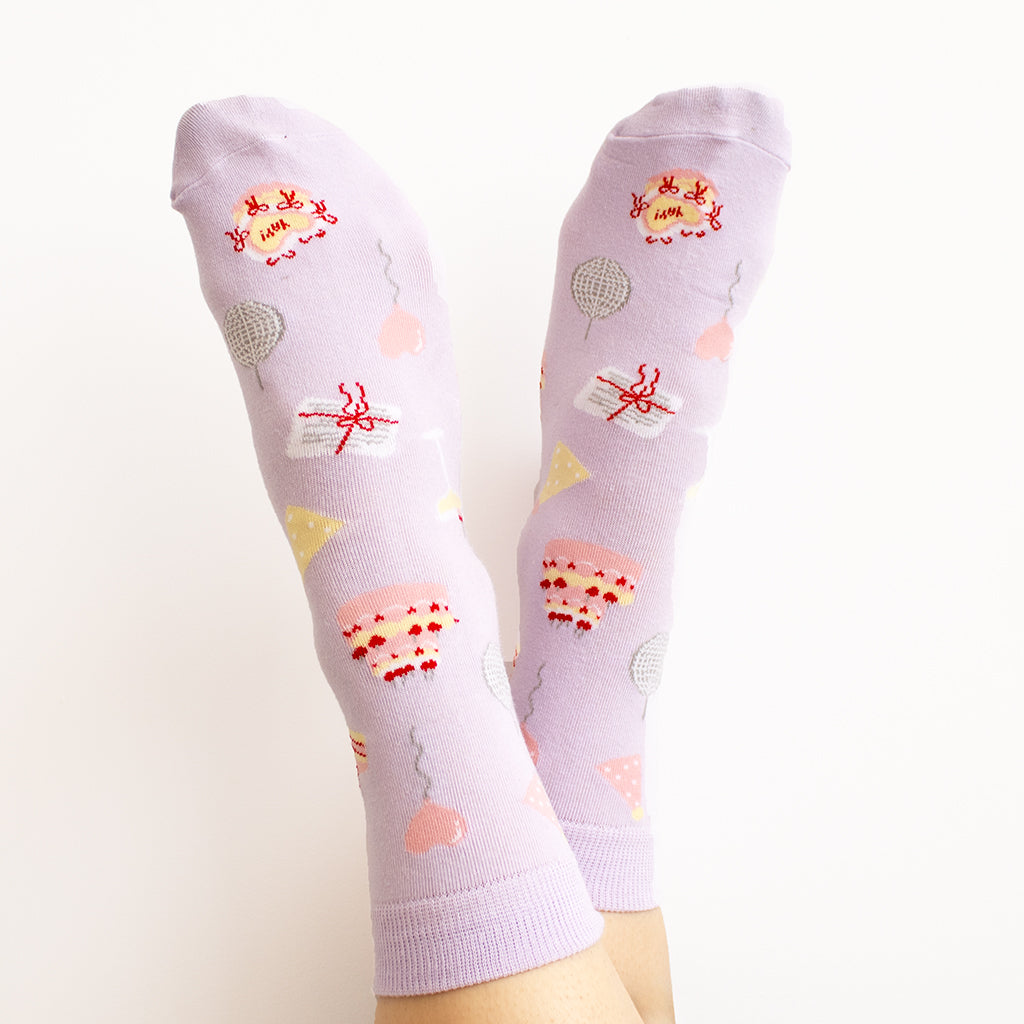 Purple Birthday TreatBox Socks