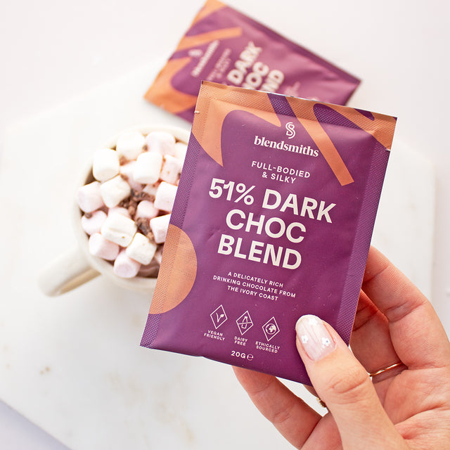 Sachet Of 51% Dark Choc Hot Chocolate Blend