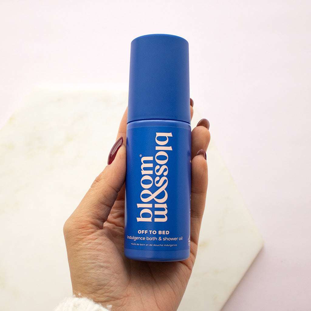 bloom and blossom off to bed bath and shower oil
