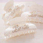 Bride White Diamante Claw Clip