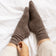 Wool Socks In Dark Brown