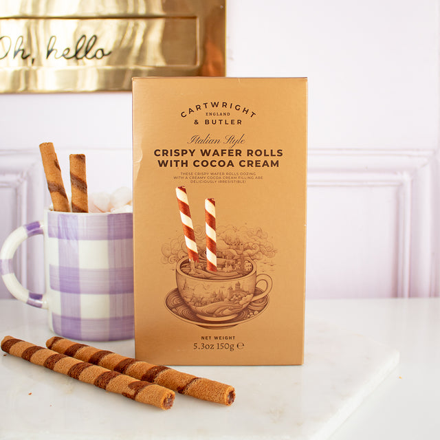 Crispy Wafer Rolls with Cocoa Cream by Cartwright & Butler