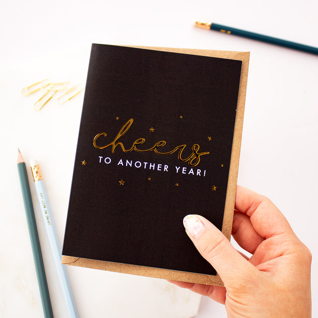 Cheers To Another Year A6 Foil Card | Add on