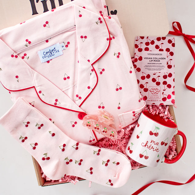 Sweet Dreams Cherry Pyjama Box | Luxury Ready To Go TreatBox