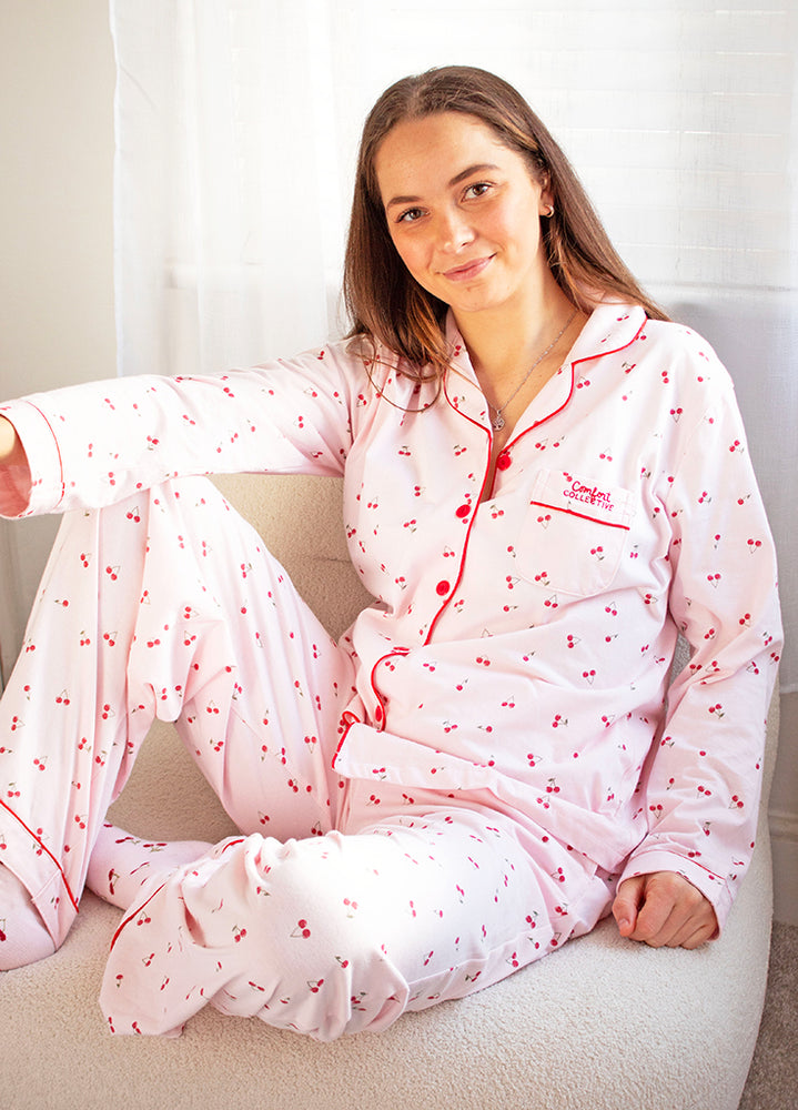 Comfort Collective Cherry Print Pyjama Set