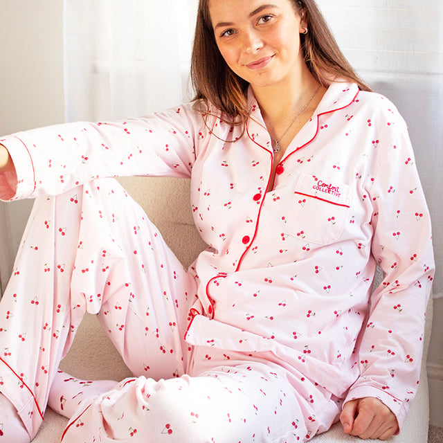 Comfort Collective Cherry Print Pyjama Set