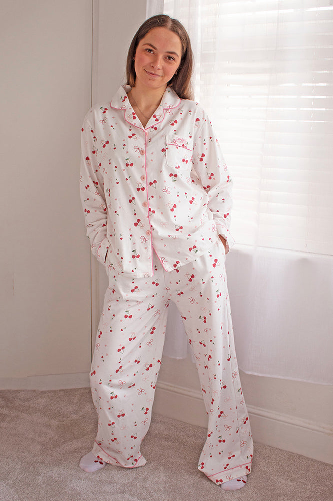 Comfort Collective Bows & Cherry Print Pyjama Set