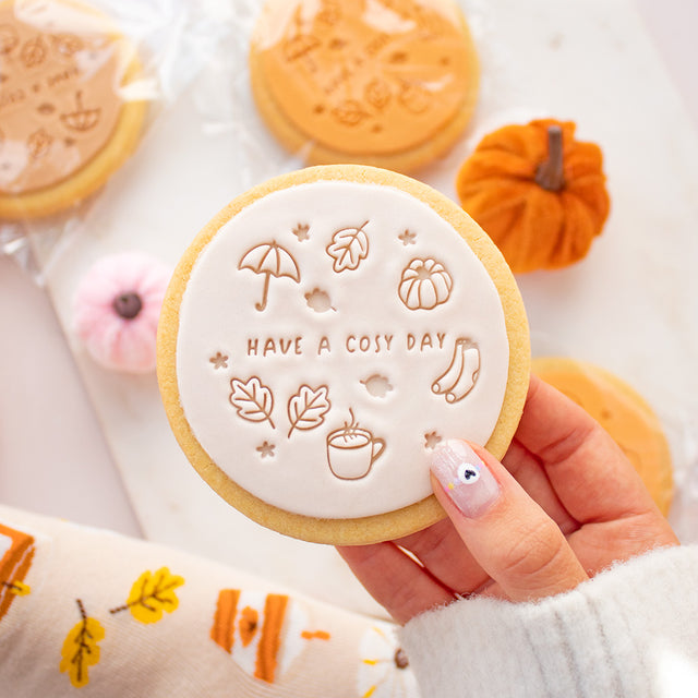 Have A Cosy Day Vegan Iced Biscuit