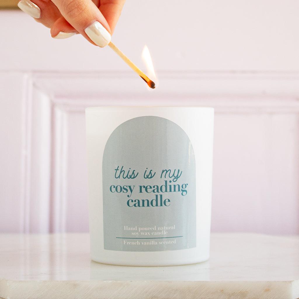 'This is My Cosy Reading Candle' Vanilla Scented Candle