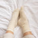 Cream Soft Wool Socks