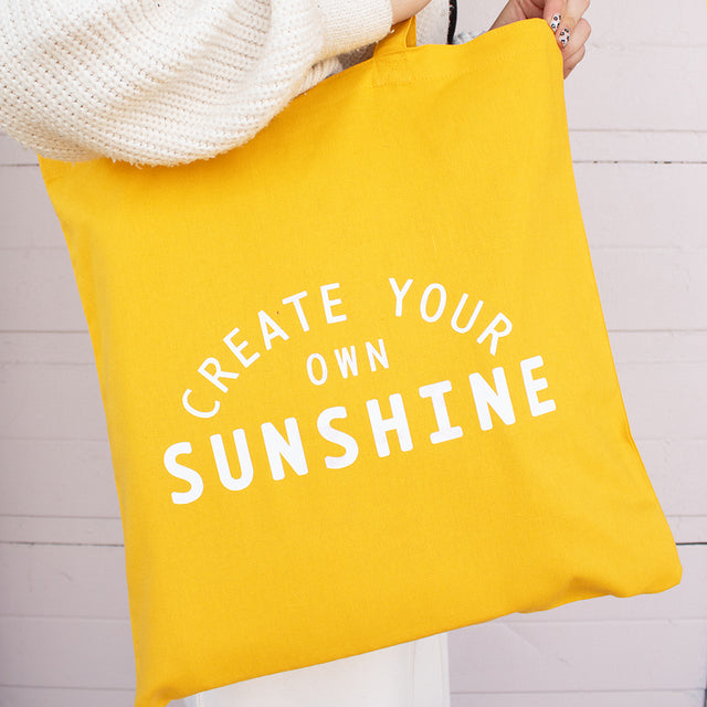 Create Your Own Sunshine Yellow Tote Bag