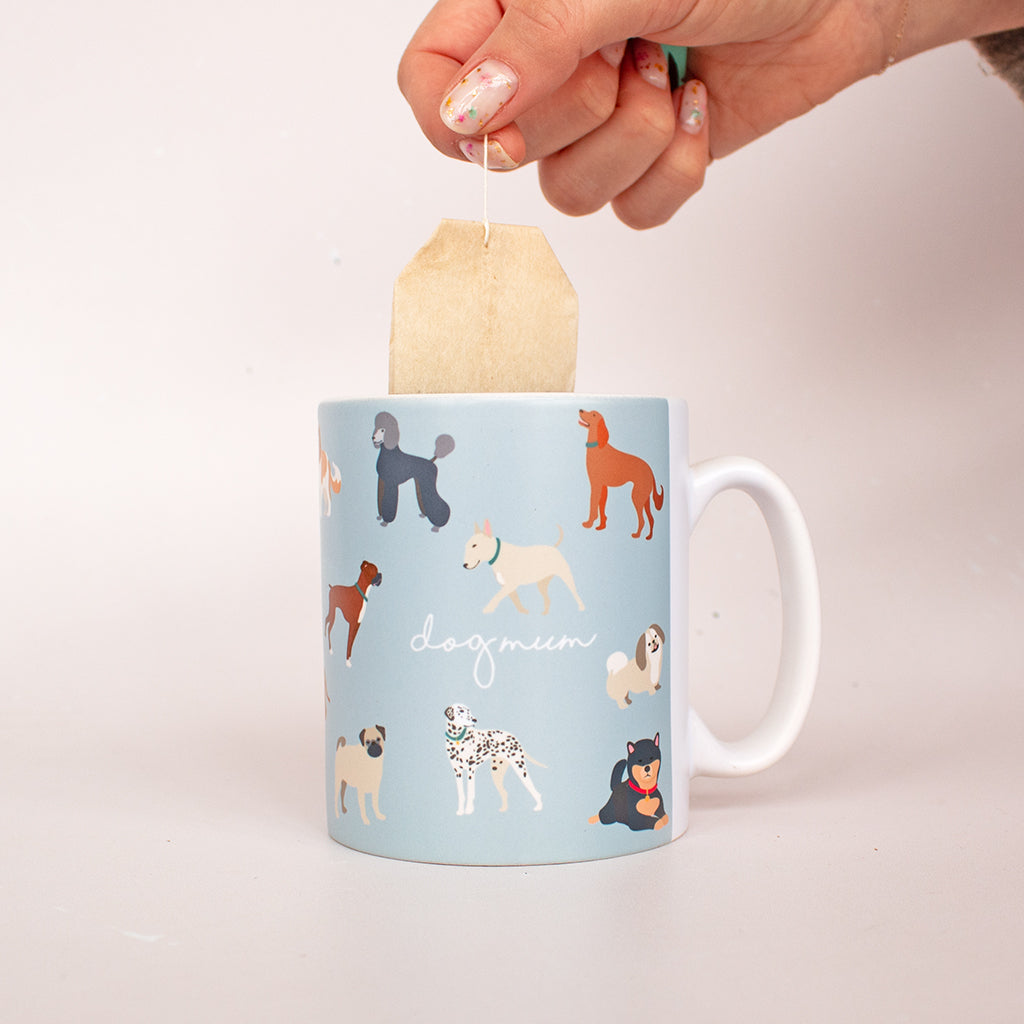 'Dog Mum' Illustrated Matte Mug