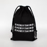 Everything Black Drawstring Bag