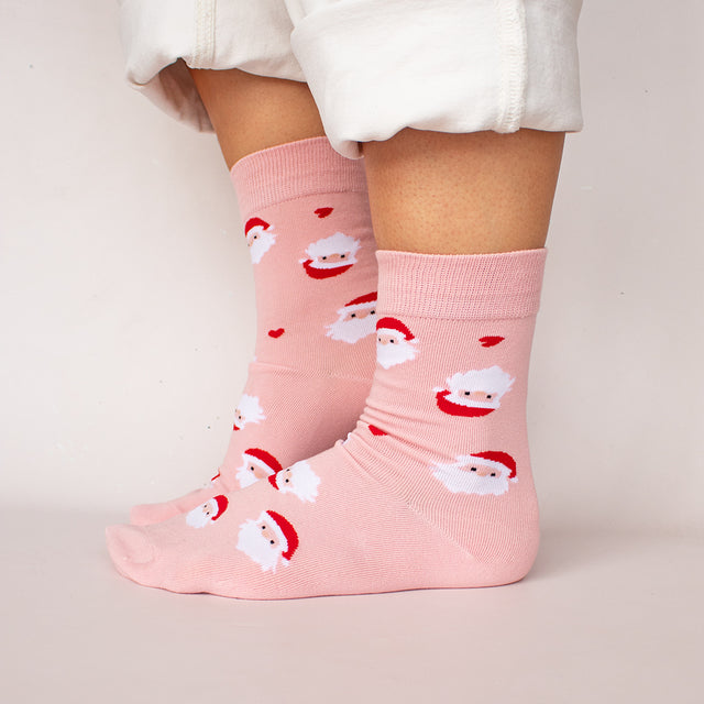 Santa Print Socks