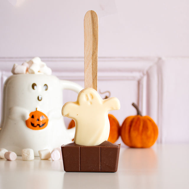 Ghost Milk Hot Chocolate Stirrer