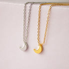 Silver or Gold Moon Necklace
