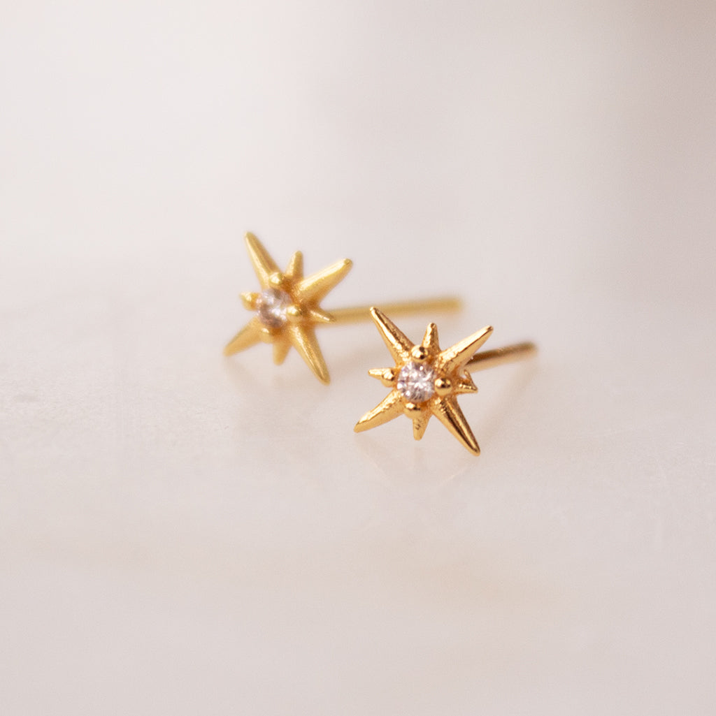 Gold OR Silver Plated Starburst Earrings