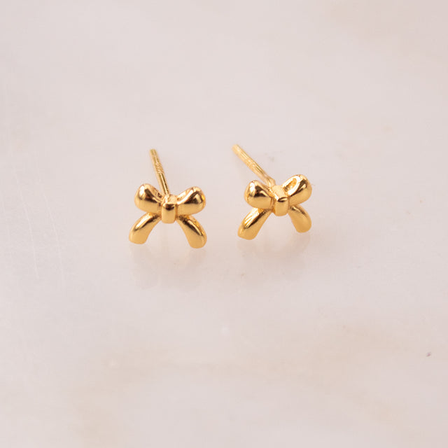 Gold OR Silver Bow Earrings