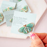 Green 'Never Lose Hope ...' Butterfly Enamel Pin Badge