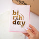 Foil Pink Happy Birthday Card | Add On