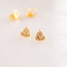 Triple Crystal Heart Earrings