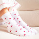 Matching Red Heart Print Socks