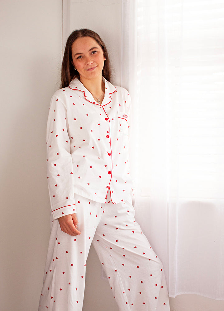 Comfort Collective Heart Print Pyjama Set