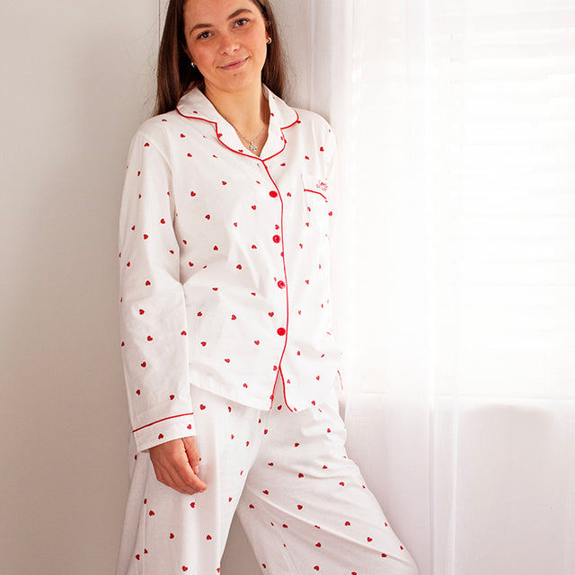 Comfort Collective Heart Print Pyjama Set