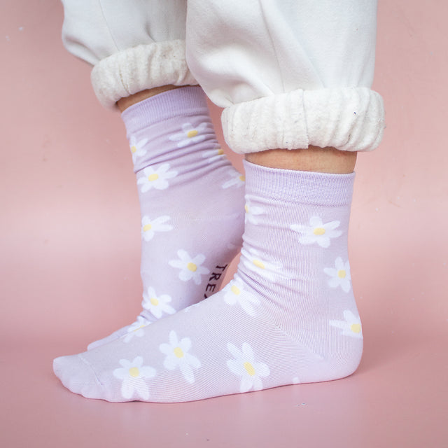 Purple Daisy Socks