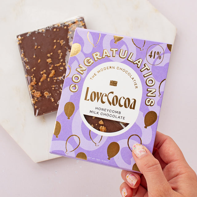 Love Cocoa Congratulations Honeycomb Milk Chocolate | Add On