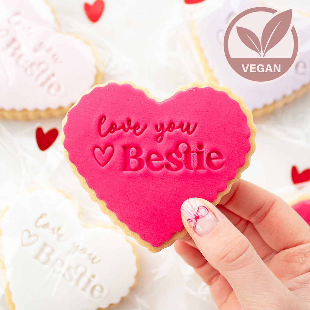 Love You Bestie Vegan Iced Biscuit