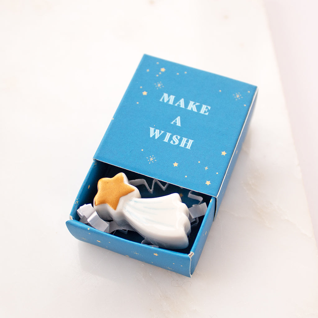 Make a Wish Ceramic Shooting Star Match Box Keepsake | Add On