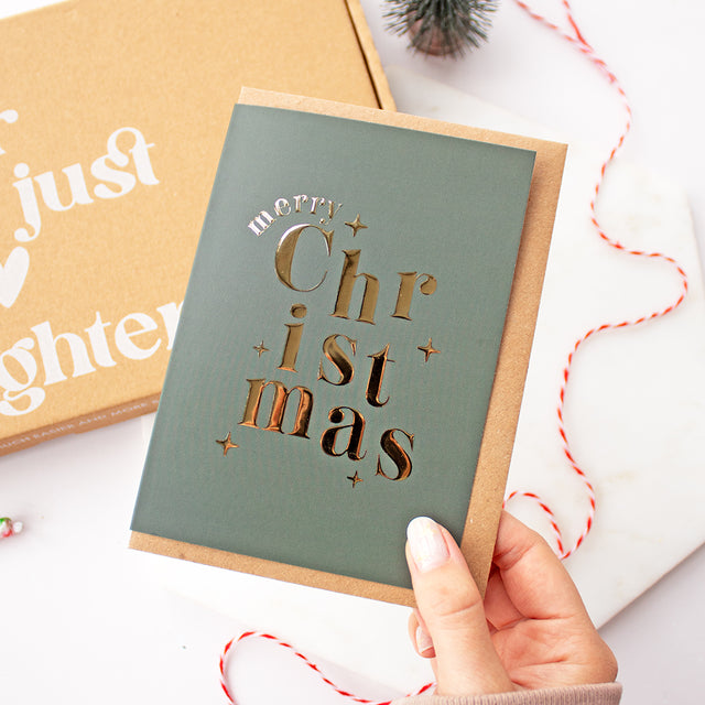 Merry Christmas Gold Foil Card | Add On