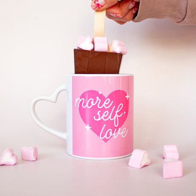 More Self Love Heart Handled Mug